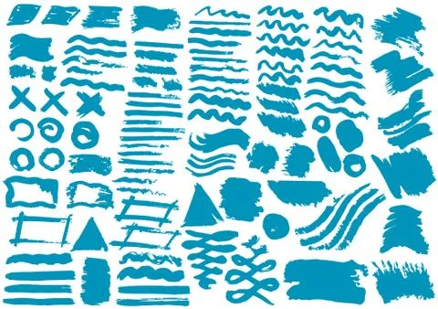 Handmade. Original textures, hand draw. Brushes, frames Illustrazione stock