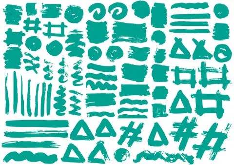 Handmade. Original textures, hand draw. Brushes, frames Illustrazione stock