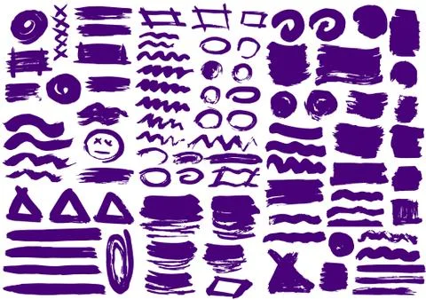 Handmade. Original textures, hand draw. Brushes, frames Illustrazione stock