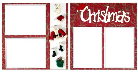 Handmade paper scrapbook pages to insert your images into Stock Illustration