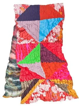 Handmade patchwork and batik scarf isolated handmade patchwork and batik s... Stock-Fotos