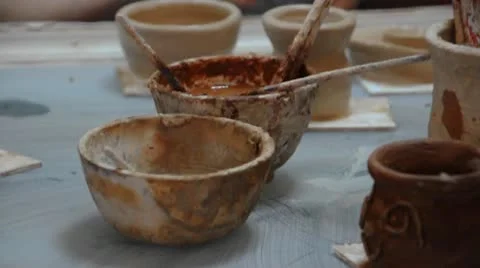 Handmade pottery Stock Footage 10782468