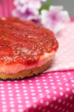 Handmade pulm cake Stock Photos
