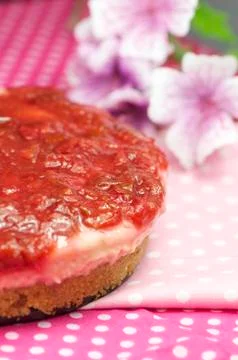 Handmade pulm cake Stock Photos