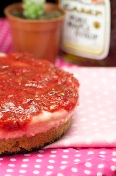 Handmade pulm cake Stock Photos