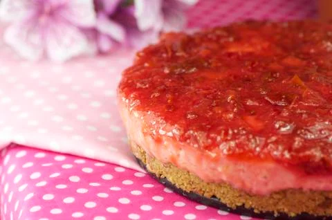 Handmade pulm cake Stock Photos