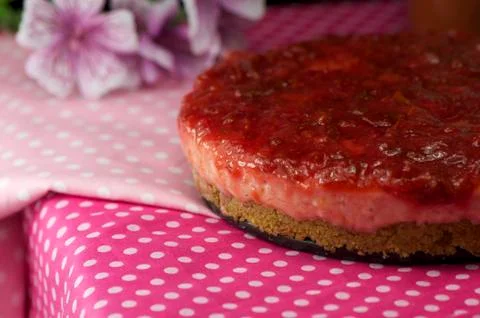 Handmade pulm cake Stock Photos