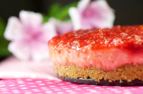 Handmade pulm cake Stock Photos