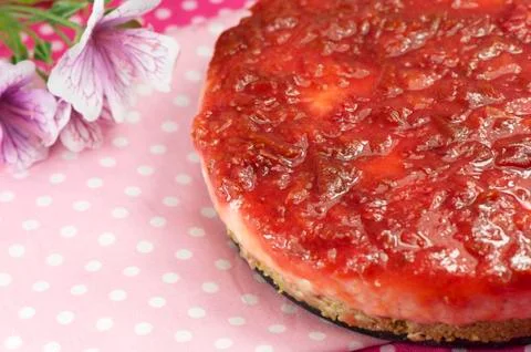 Handmade pulm cake Stock Photos