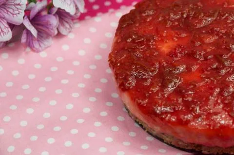 Handmade pulm cake Stock Photos