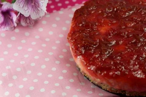 Handmade pulm cake Stock Photos