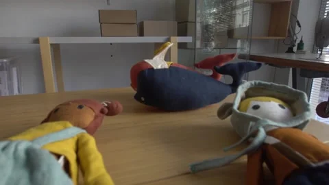 Handmade rag dolls Stock Footage 139633034