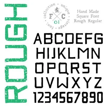 Handmade retro font Stock Illustration