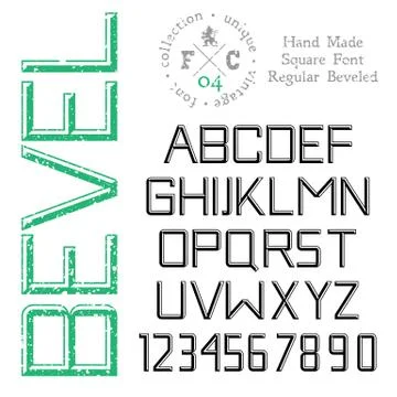 Handmade retro font Stock Illustration