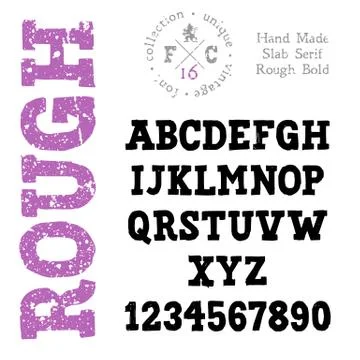 Handmade retro font Stock Illustration