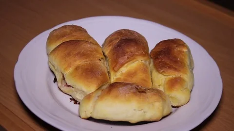 Handmade Rolls Close Up Stock Footage 71642830