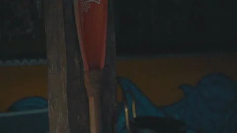 Handmade Rowing outside Stock Footage 151913922