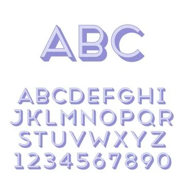 Handmade sans-serif font Stock Illustration
