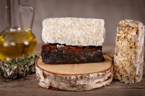 Handmade scrub soap Stock Photos