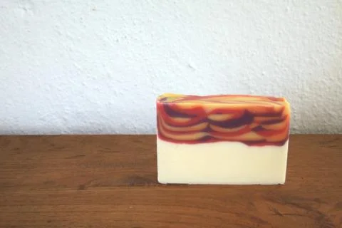 Handmade slice of soap with copyspace 库存照片