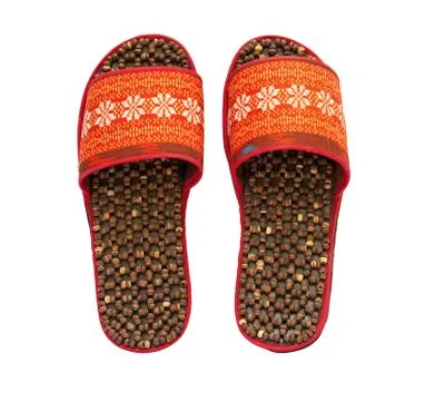 Handmade slippers Stock Photos