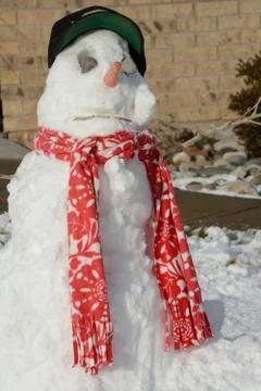 Handmade snowman Stock Photos