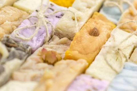 Handmade soap background Stock Photos