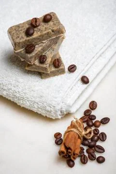 Handmade soap bars Stock Photos