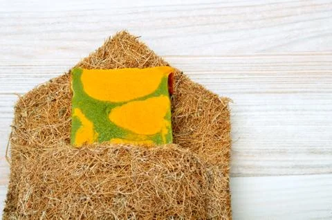 Handmade soap in envelope. Stock Photos