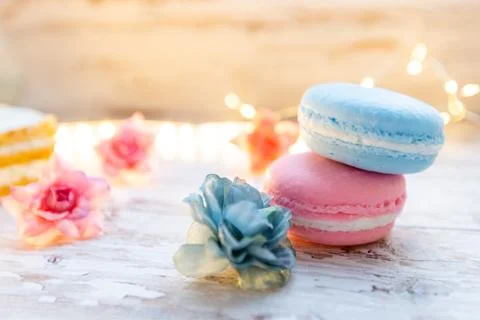 Handmade soap in the form of cake layers on a wooden background. natural soap Stock Photos