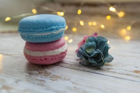 Handmade soap in the form of cake layers on a wooden background. shallow depth Stock Photos