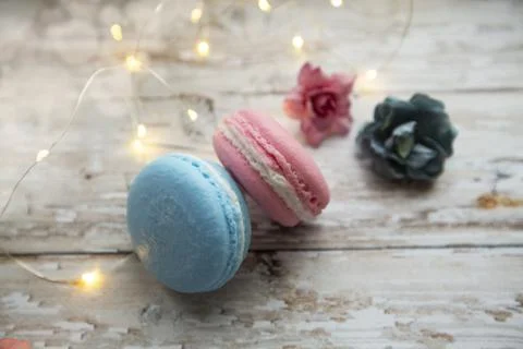 Handmade soap in the form of cake layers on a wooden background. shallow depth Stock Photos