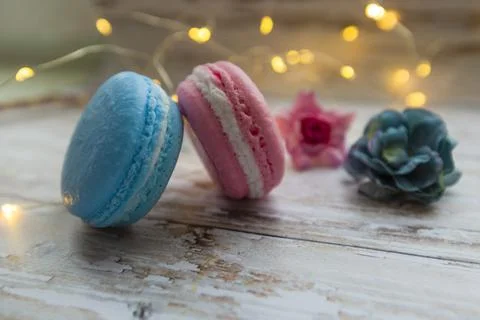 Handmade soap in the form of cake layers on a wooden background. shallow depth Stock Photos