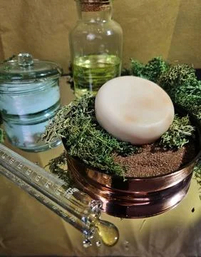 Handmade Soap with Natural Elements Stock Photos