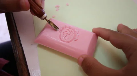 Handmade Soap sheep. Stock Footage 54450100