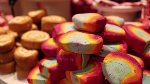 Handmade soap in shop display Stock Footage 331090955