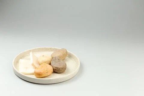 Handmade solid soap bars of different shape Stock Photos