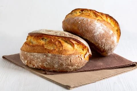 Handmade sourdough bread. Stock Photos