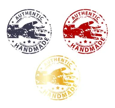Handmade stamp Illustrazione stock