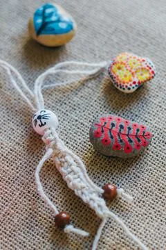 Handmade string rabbit Stock Photos