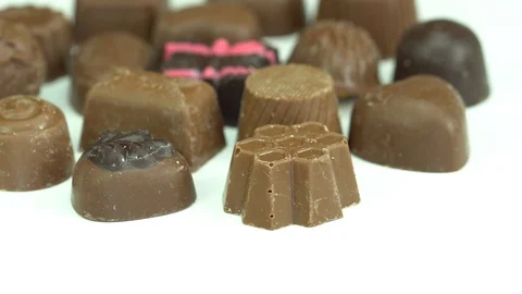 Handmade sweet chocolates Stock Footage 87540997