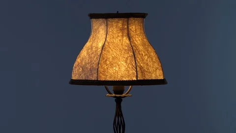 Handmade table decoration lamp turn on, stockvideo Stock Footage 86769550