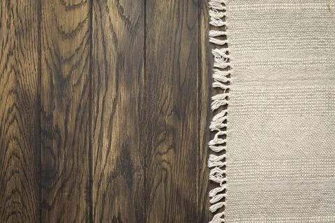 Handmade tablecloth on table Fotos de archivo