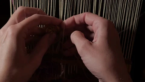 Handmade tapestry in slow motion Vídeos de archivo 167409117