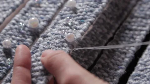 Handmade tapestry in slow motion Stock-Footage 167931829