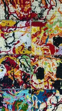 Handmade Textile Artwork. Stock Photos