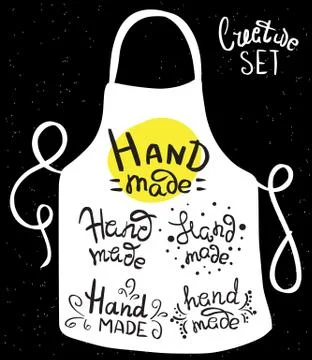 Handmade texts set Illustrazione stock