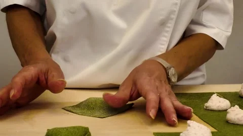 Handmade Tortellini Stock Footage 345042236