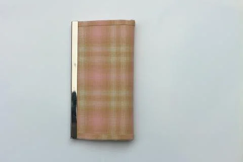 Handmade wallet on white background Stock Photos