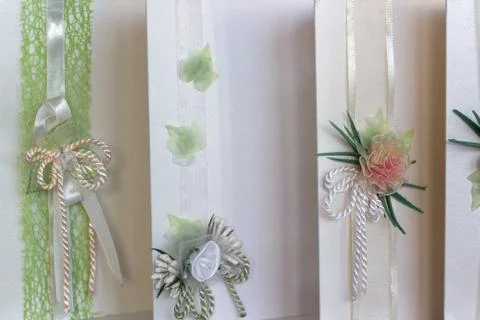 Handmade wedding invitations Stock-Fotos